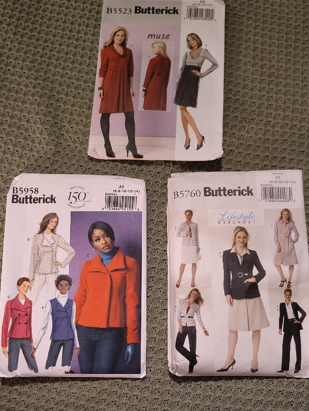 Butterick Women's Red and Black Jacket & Blazer Sewing Pattern Collection